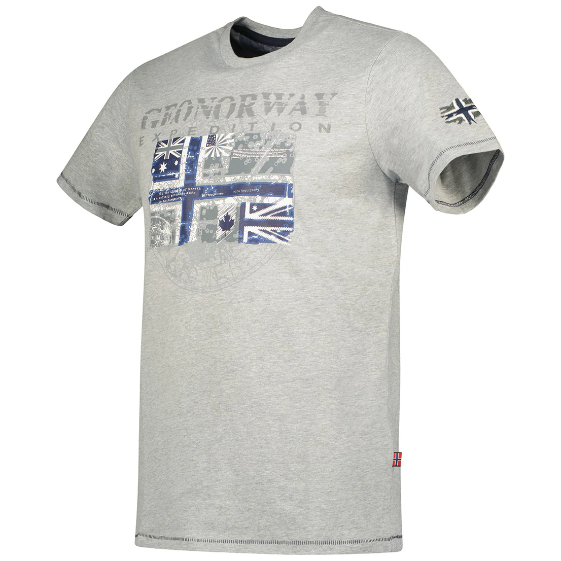 Camiseta De Hombre Jalon Gris Claro - Image 3