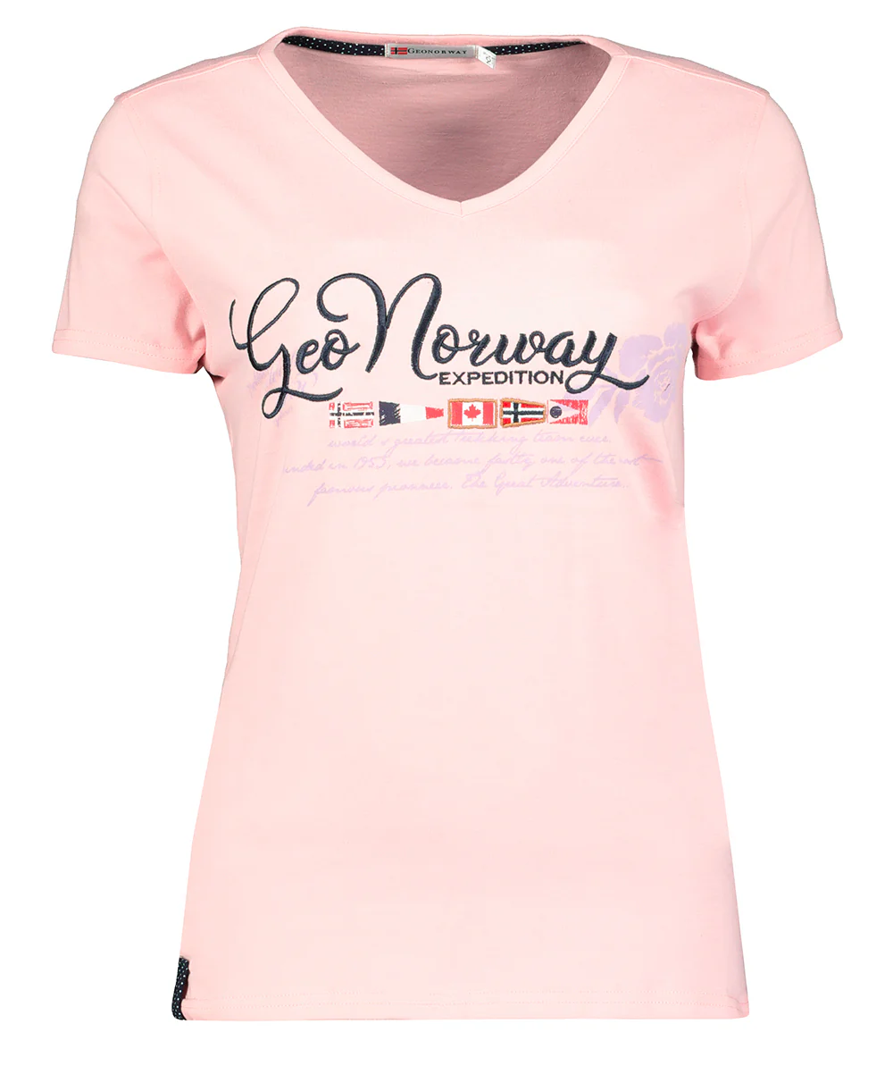 Camiseta De Mujer Jeanne Rosa Claro