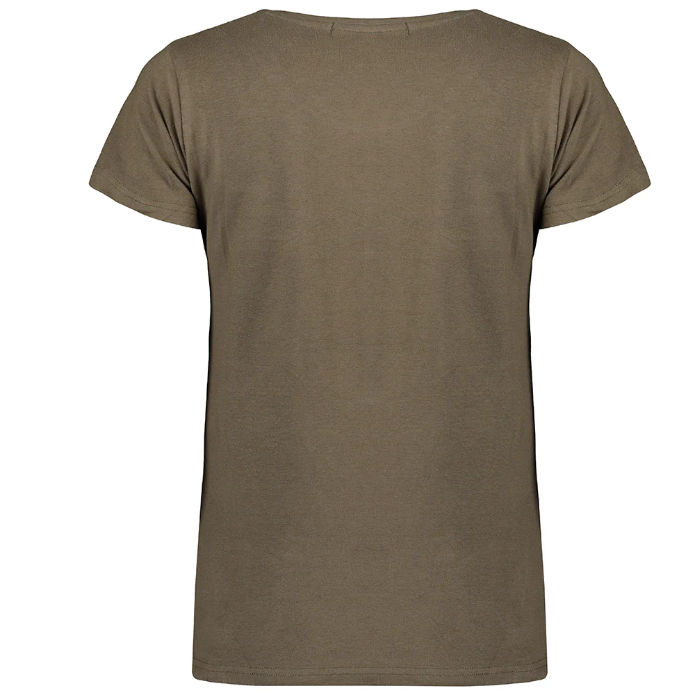 Camiseta De Mujer Jefolly Caqui - Image 2
