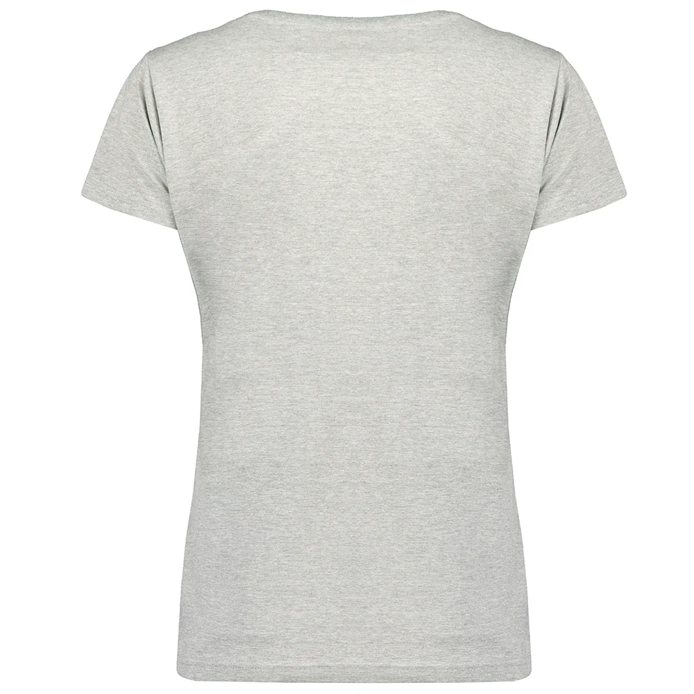 Camiseta De Mujer Jefolly Gris Melange - Image 2