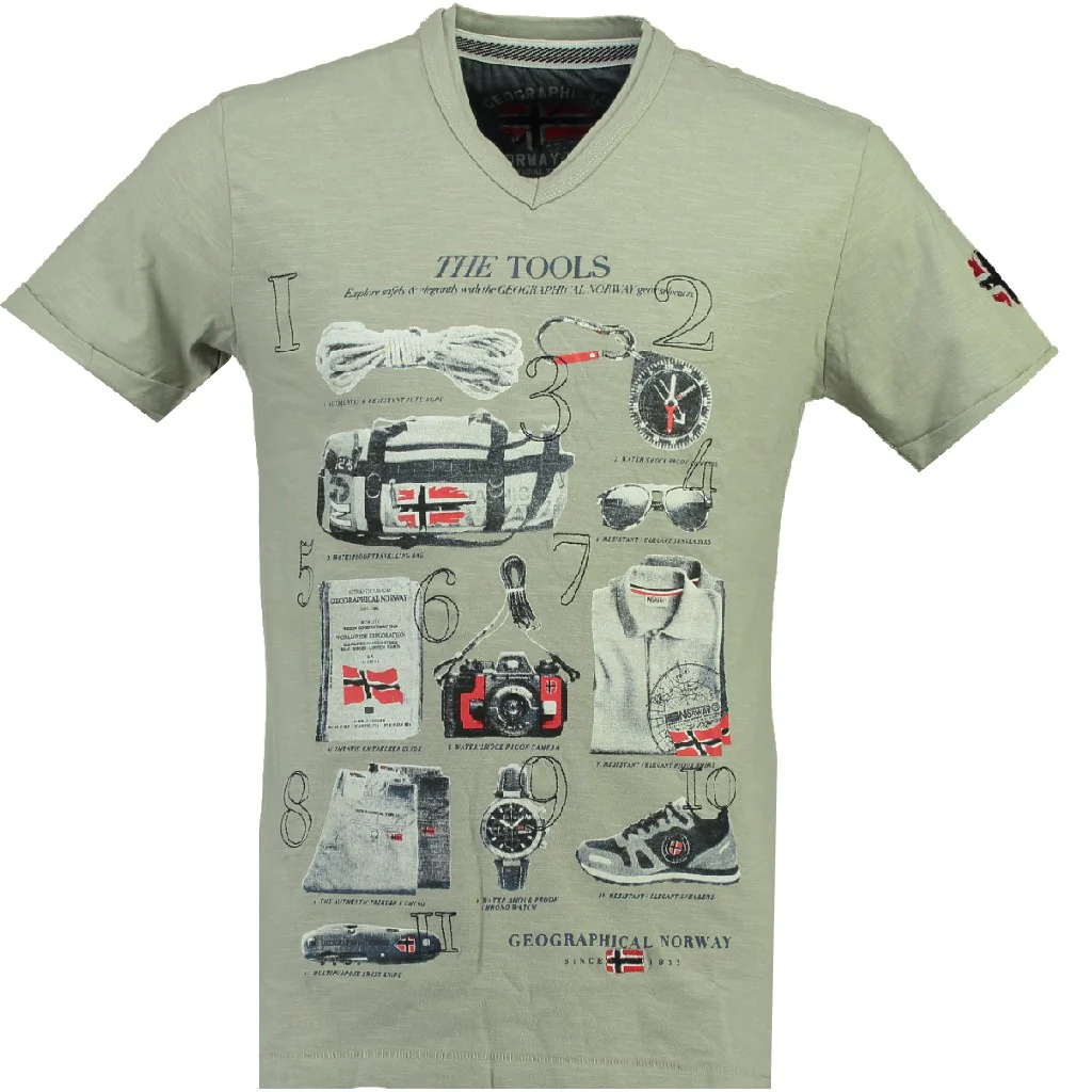 Camiseta Hombre Jandiamo Gris Melange