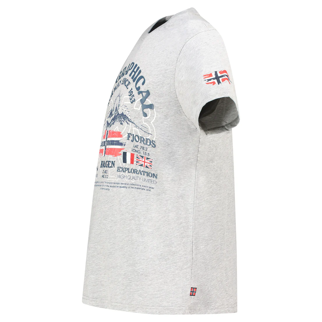 Camiseta Hombre Jommy Gris Melange - Image 3