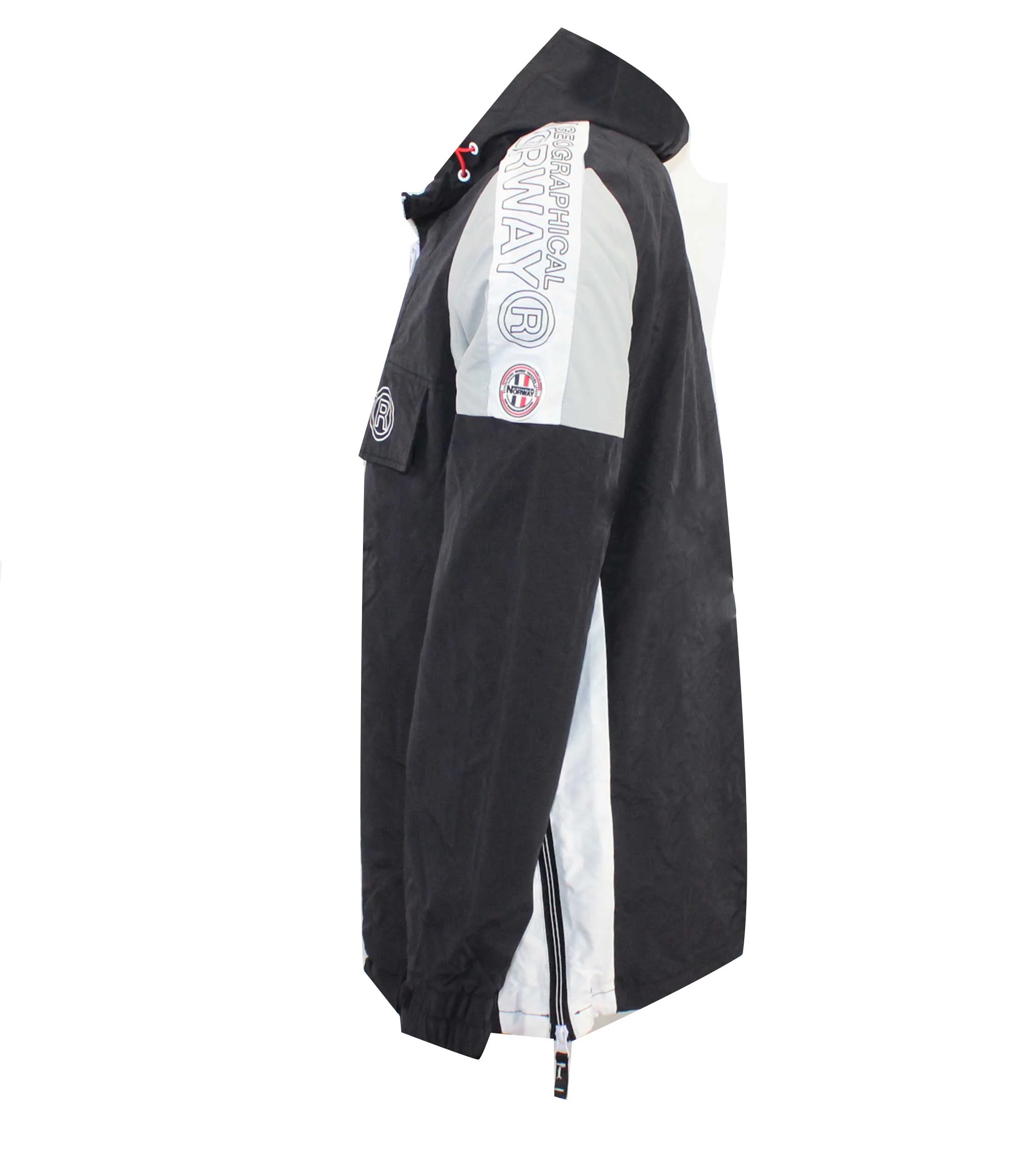Chaqueta De Hombre Astino Half Zip Negro - Image 3