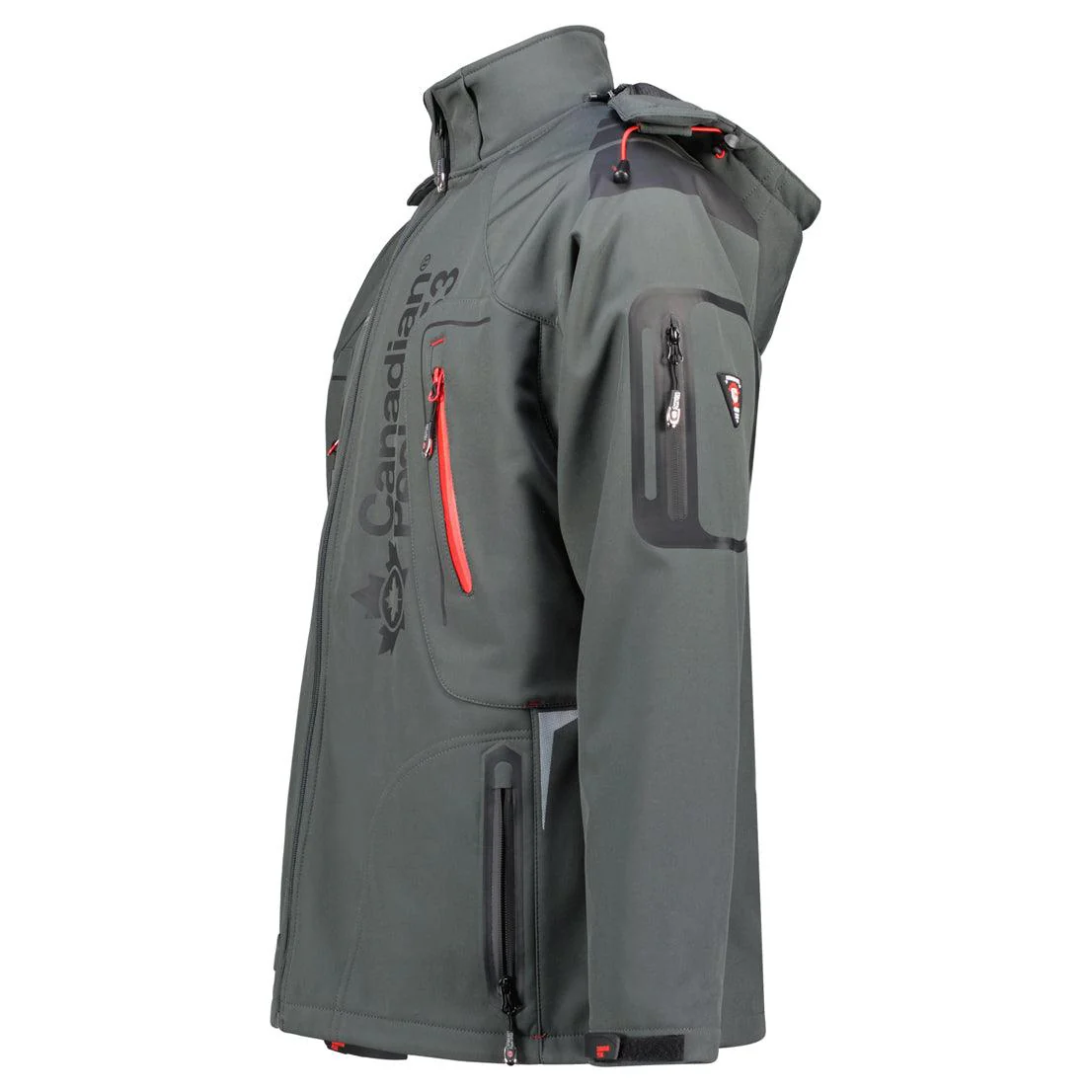 Chaqueta Softshell De Hombre Techneak Gris Oscuro - Image 3