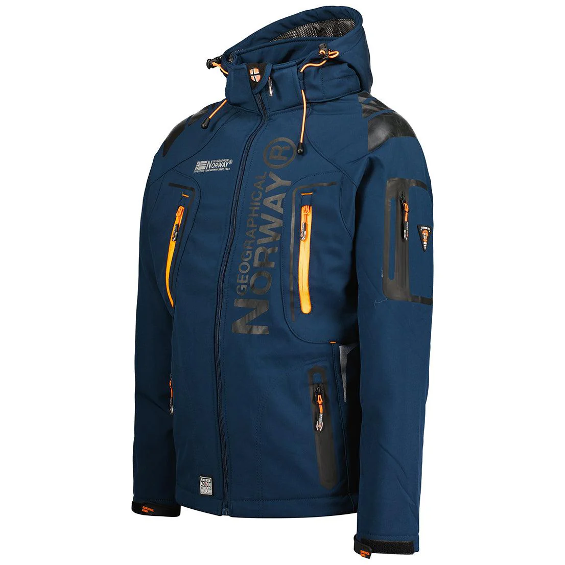 Chaqueta Softshell De Hombre Techno Azul Marino / Naranja - Image 3