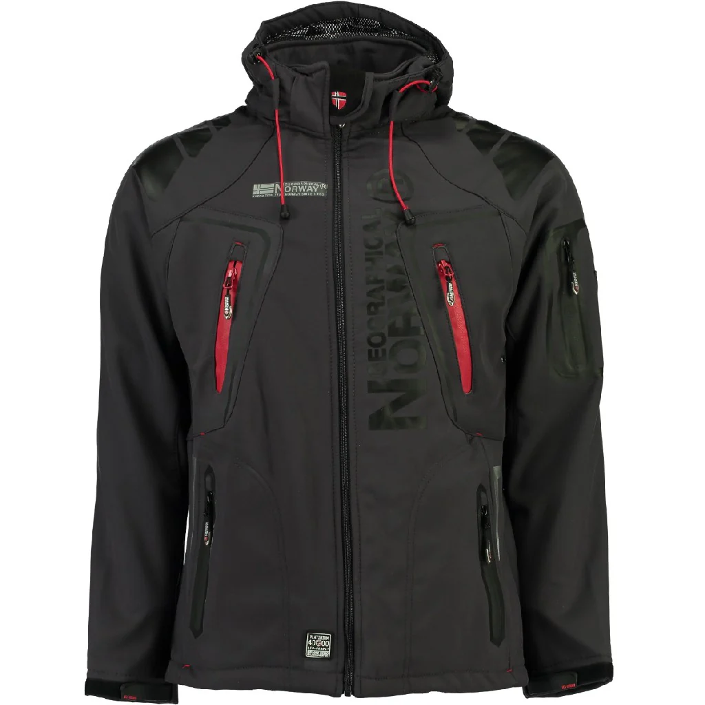 Chaqueta Softshell De Hombre Techno Gris Oscuro