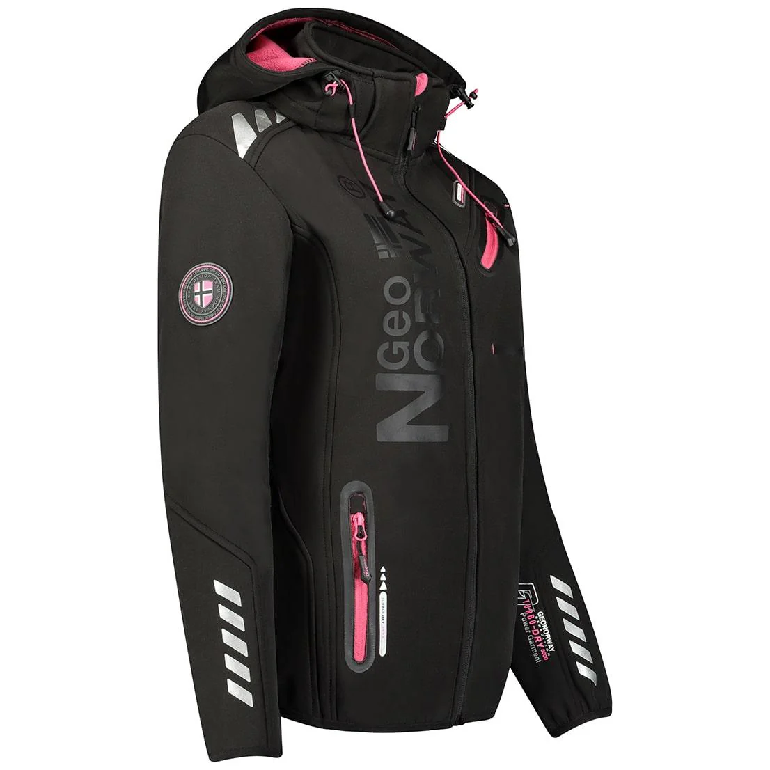 Chaqueta Softshell De Mujer Reine Negro / Llamativo Rosa - Image 3