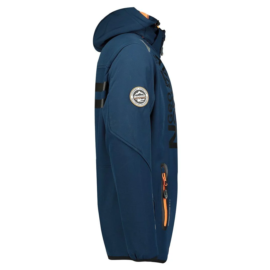 Chaqueta Softshell Hombre Royaute Azul Marino /  Naranja Fluor - Image 3