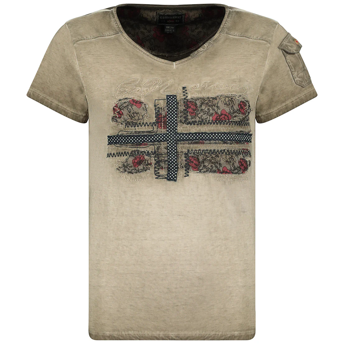 Camiseta De Mujer Jepson  Caqui
