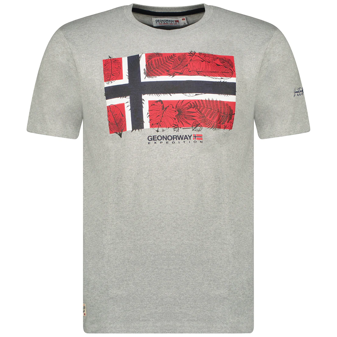 Camiseta De Hombre Jpalm  Gris Melange