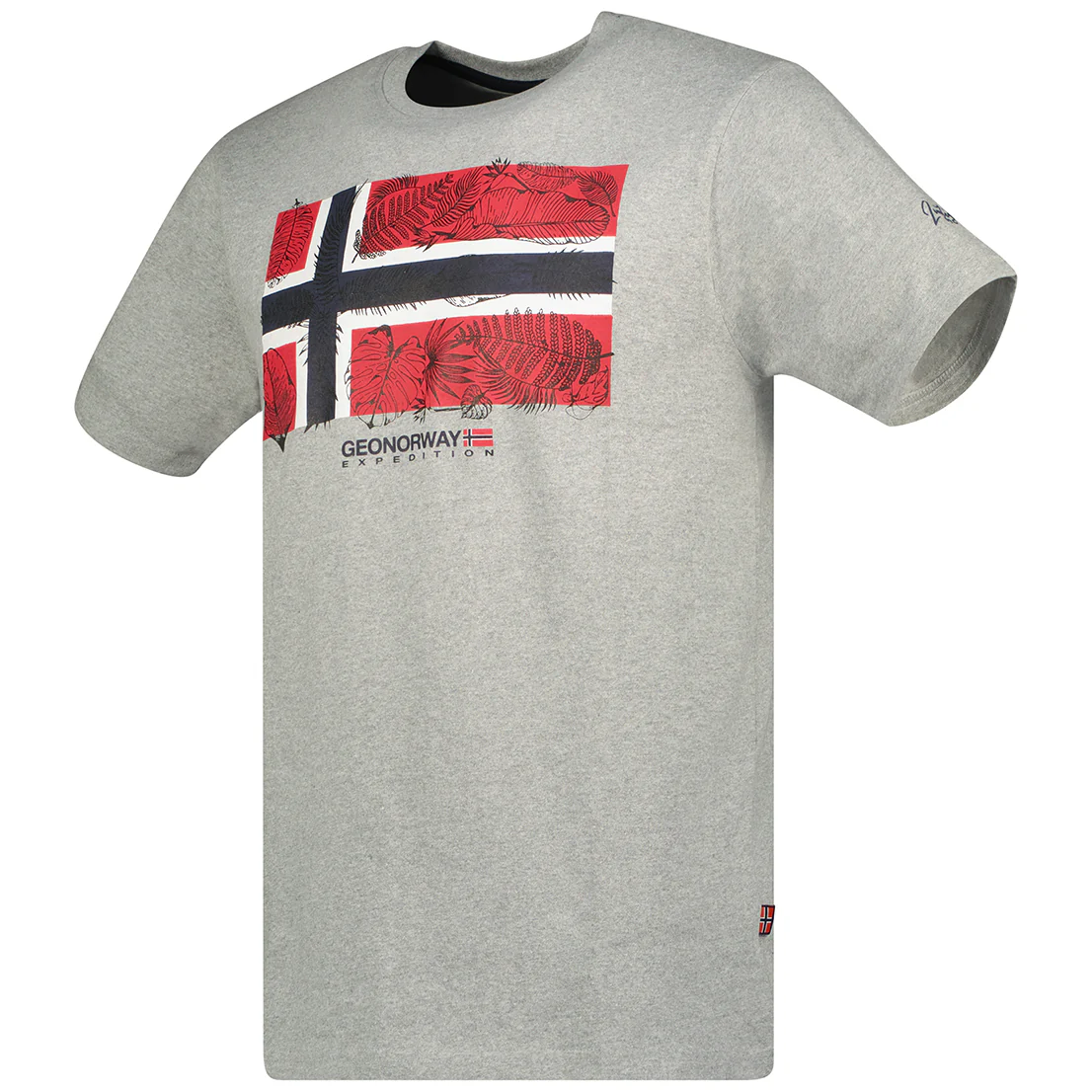 Camiseta De Hombre Jpalm  Gris Melange - Image 3