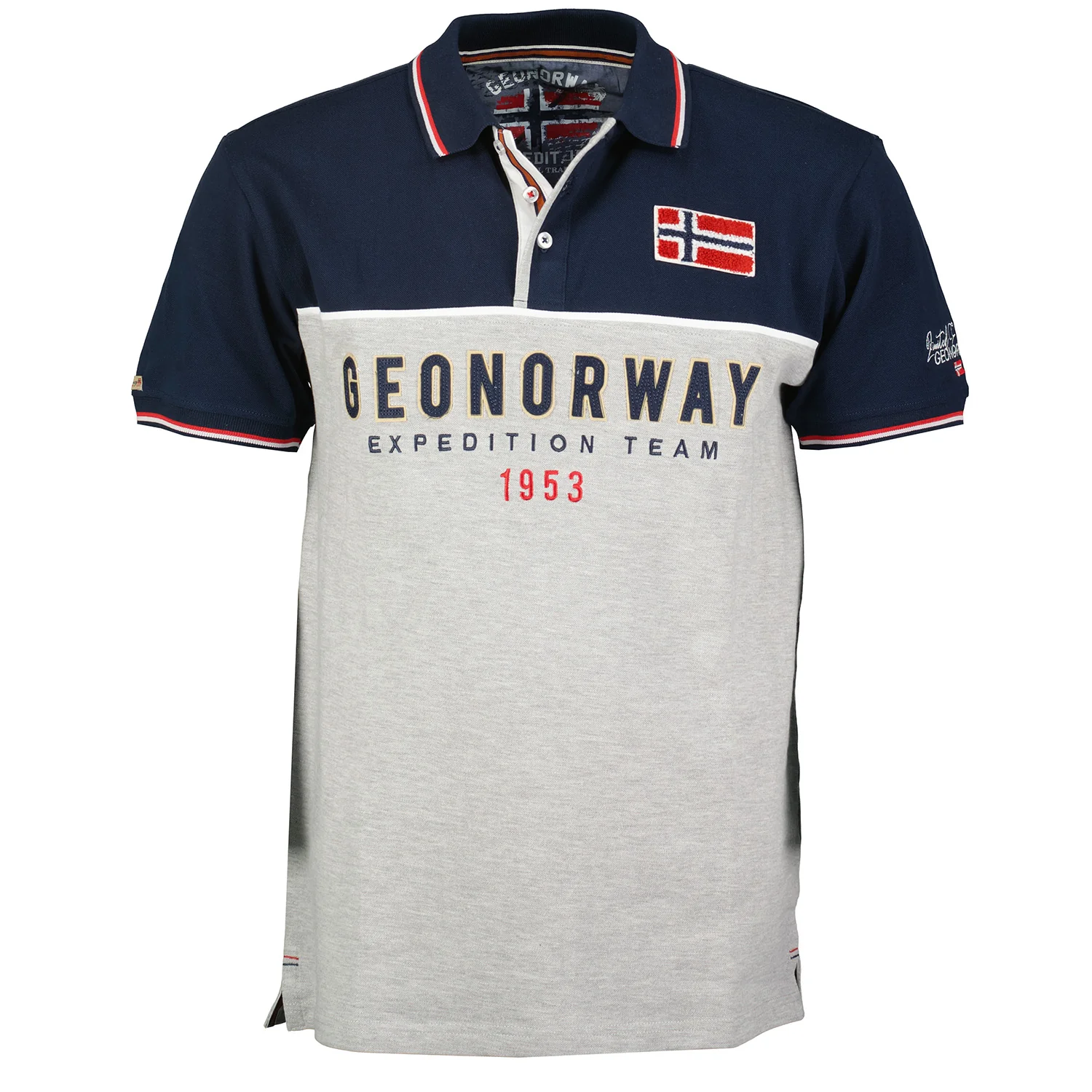 Polo Hombre Kerato Contrast Gris / Negro - Image 3
