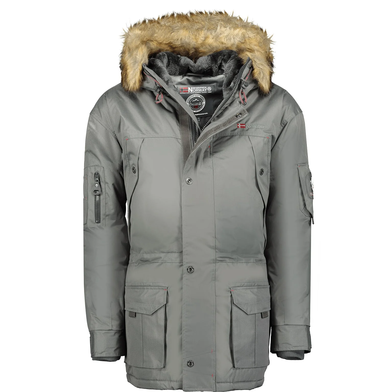 Parka De Hombre Abiosaure Gris Oscuro