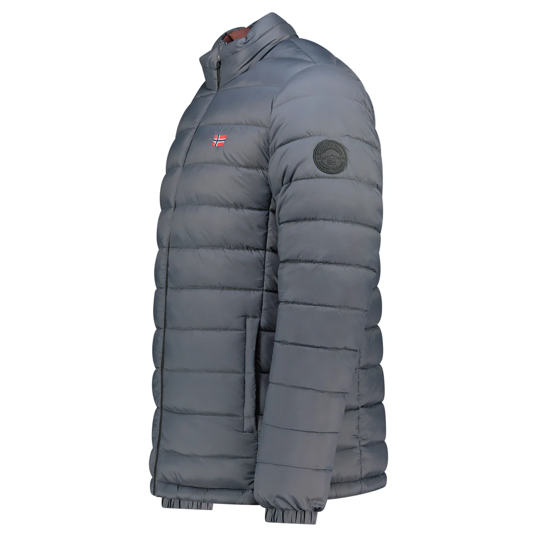 Parka De Hombre California Reversible Gris Oscuro / Burdeos - Image 4