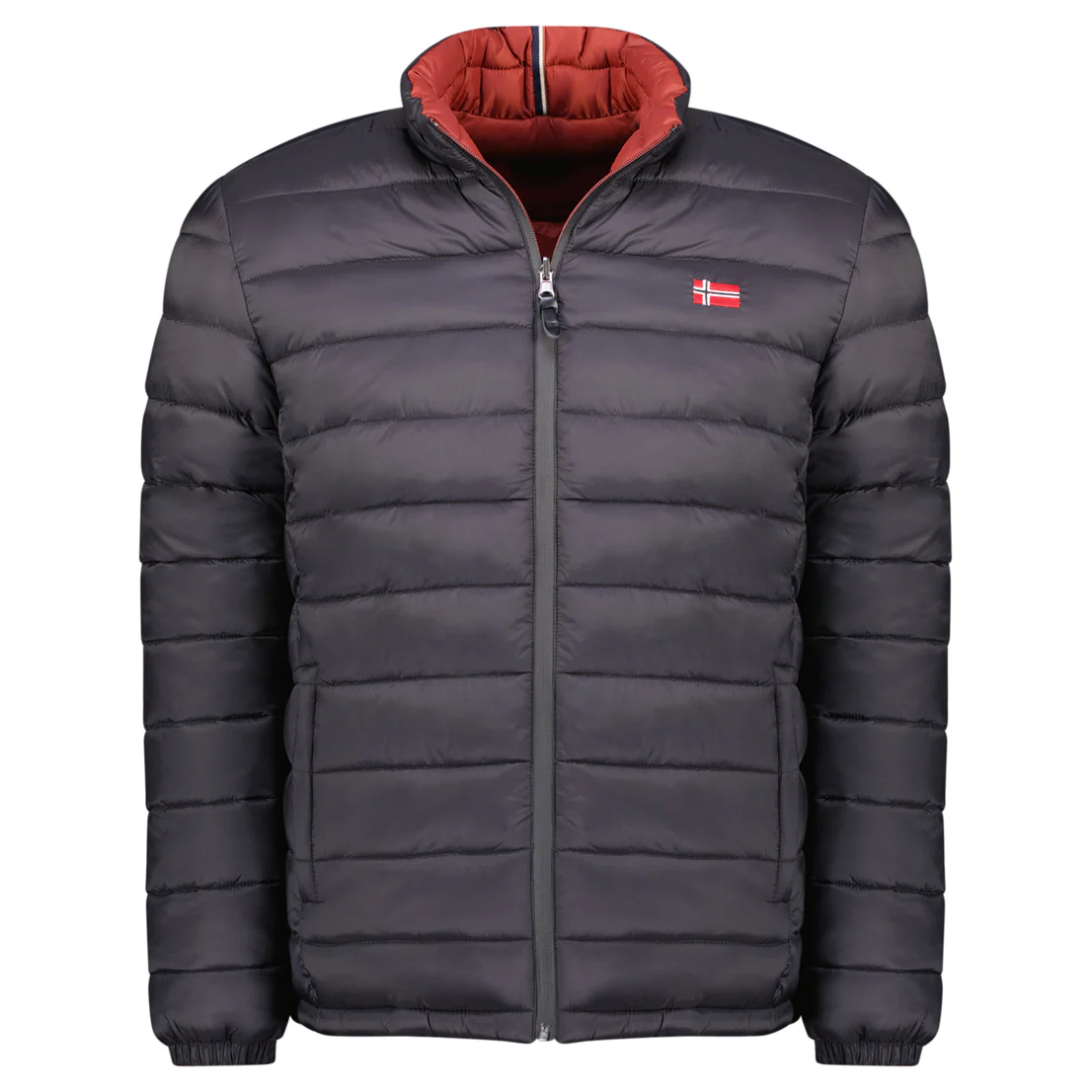 Parka De Hombre California Reversible Negro / Marrón
