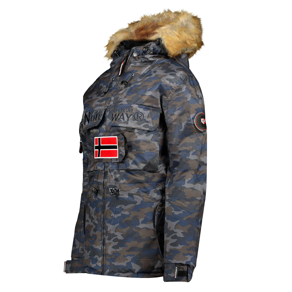 Parka De Mujer Bellaciao Camuflaje Azul Marino - Image 3