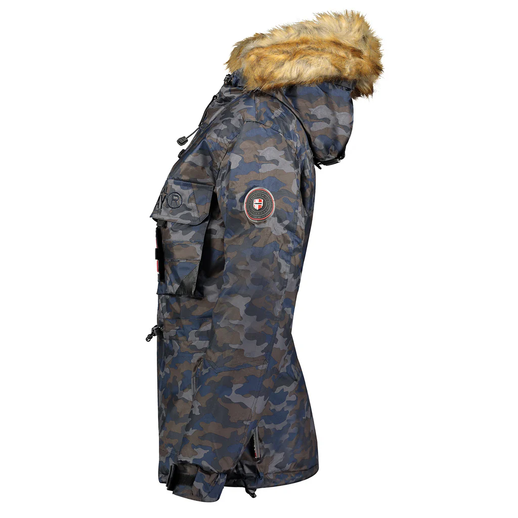 Parka De Mujer Bellaciao Camuflaje Azul Marino - Image 4