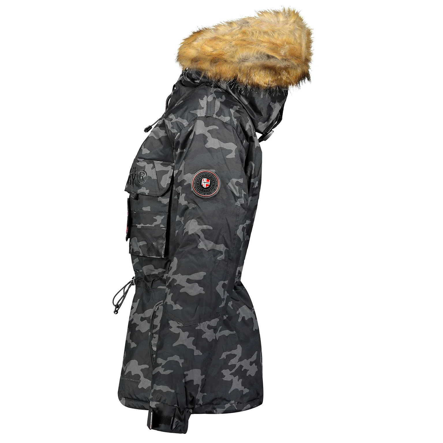 Parka De Mujer Bellaciao Camuflaje Negro - Image 4