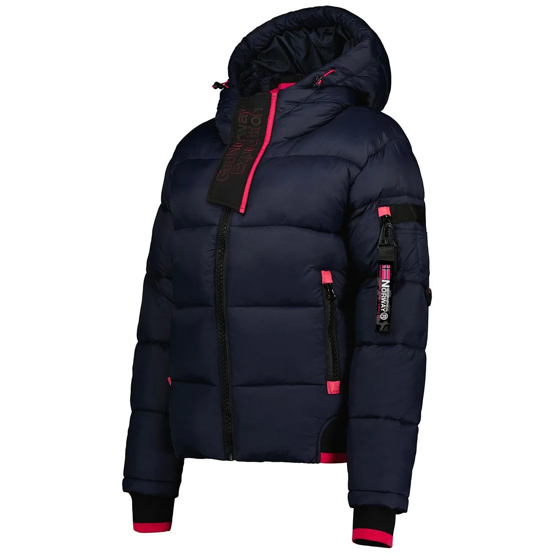 Parka De Mujer Calix Azul Marino / Llamativo Rosa - Image 3