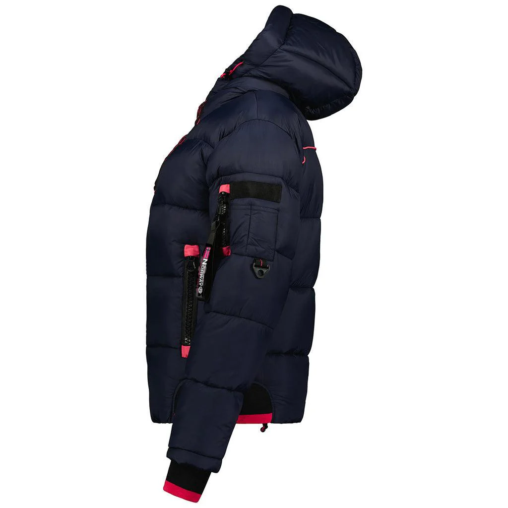 Parka De Mujer Calix Azul Marino / Llamativo Rosa - Image 4