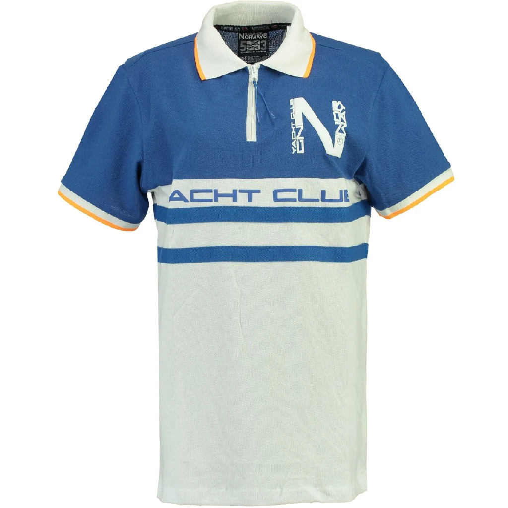 Polo De Hombre Kails Azul Eléctrico/ Blanco