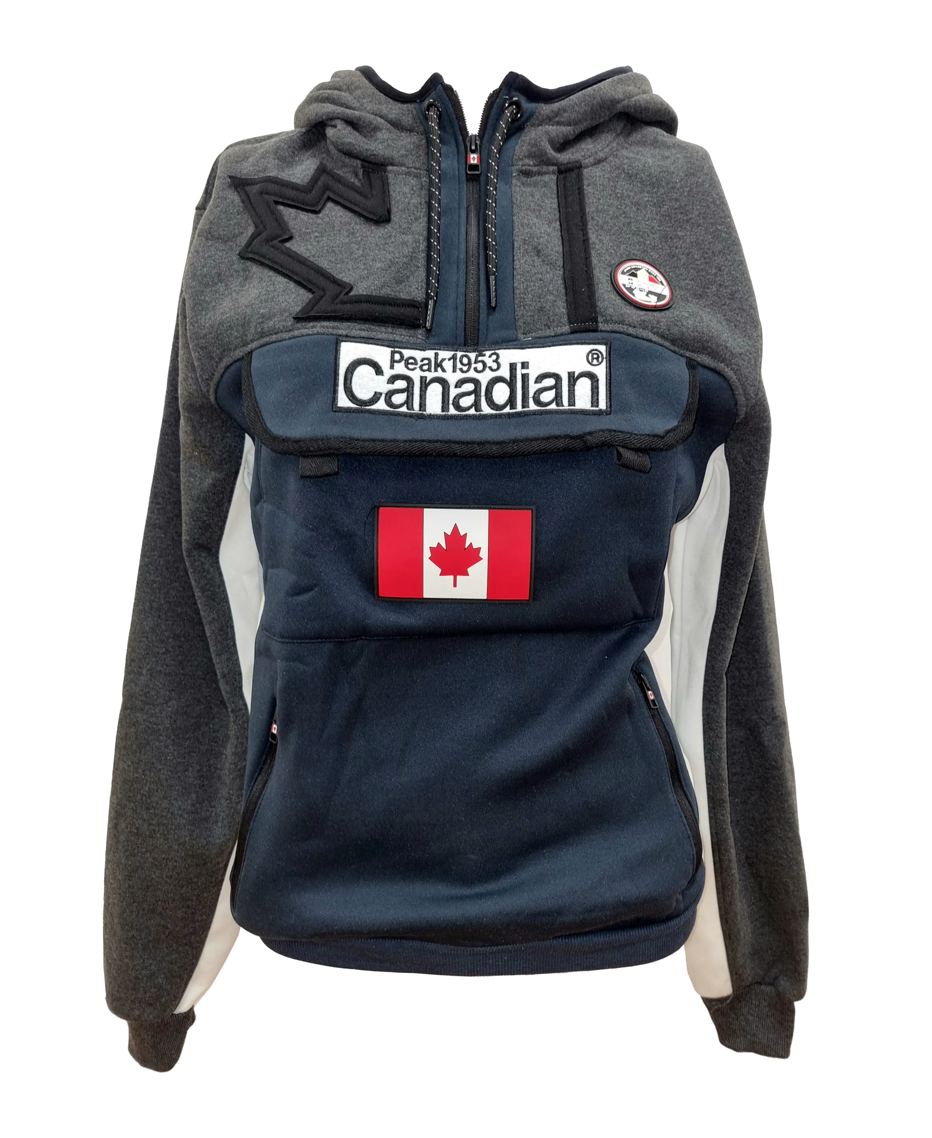Sudadera De Hombre Fitakeak Gris Oscuro / Azul Marino