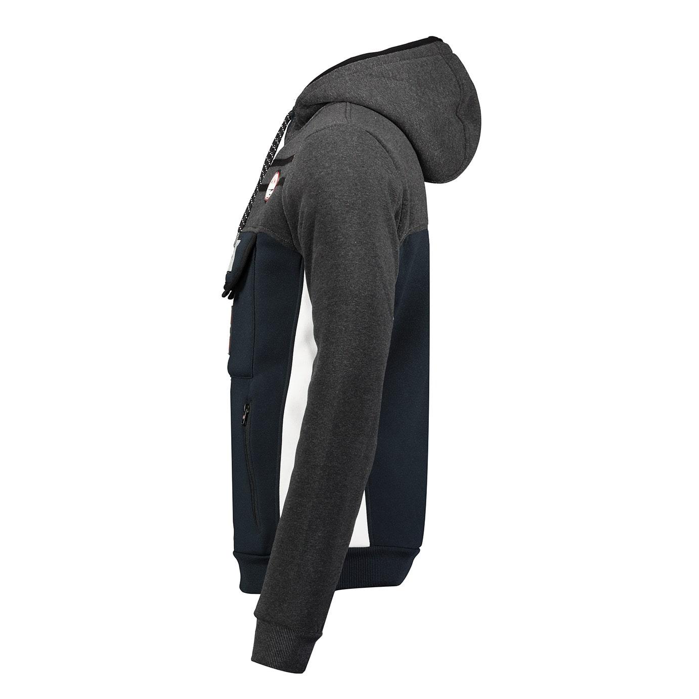 Sudadera De Hombre Fitakol Gris Oscuro / Azul Marino - Image 3
