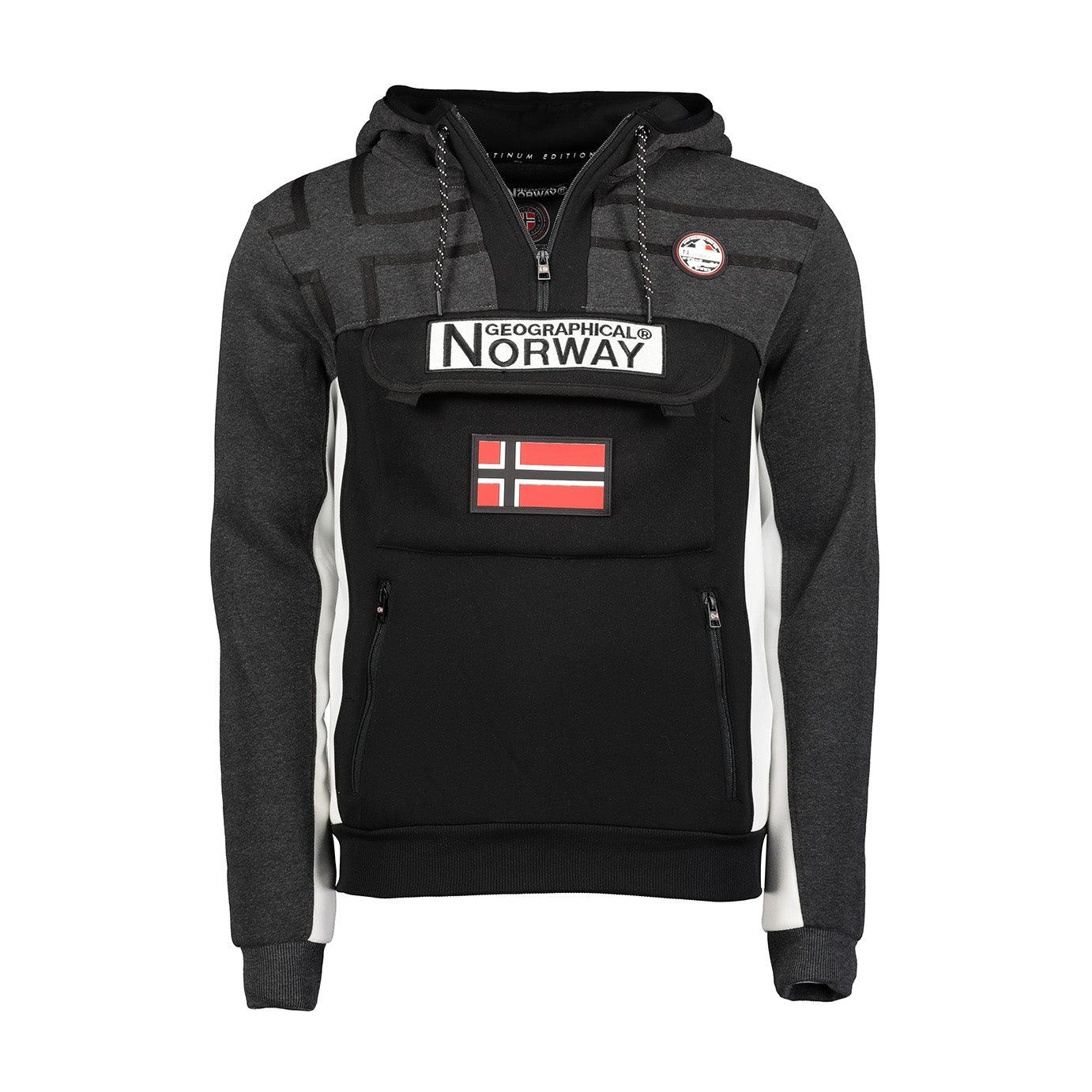 Sudadera De Hombre Fitakol Gris Oscuro. / Negro.