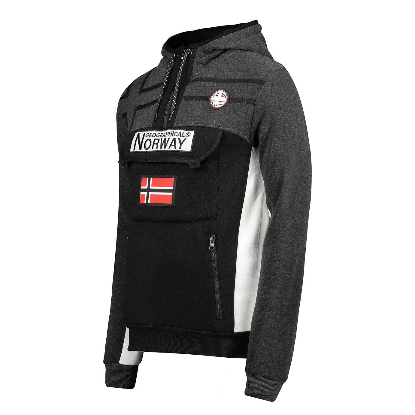 Sudadera De Hombre Fitakol Gris Oscuro. / Negro. - Image 3