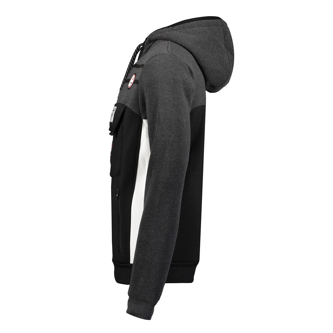 Sudadera De Hombre Fitakol Gris Oscuro. / Negro. - Image 4