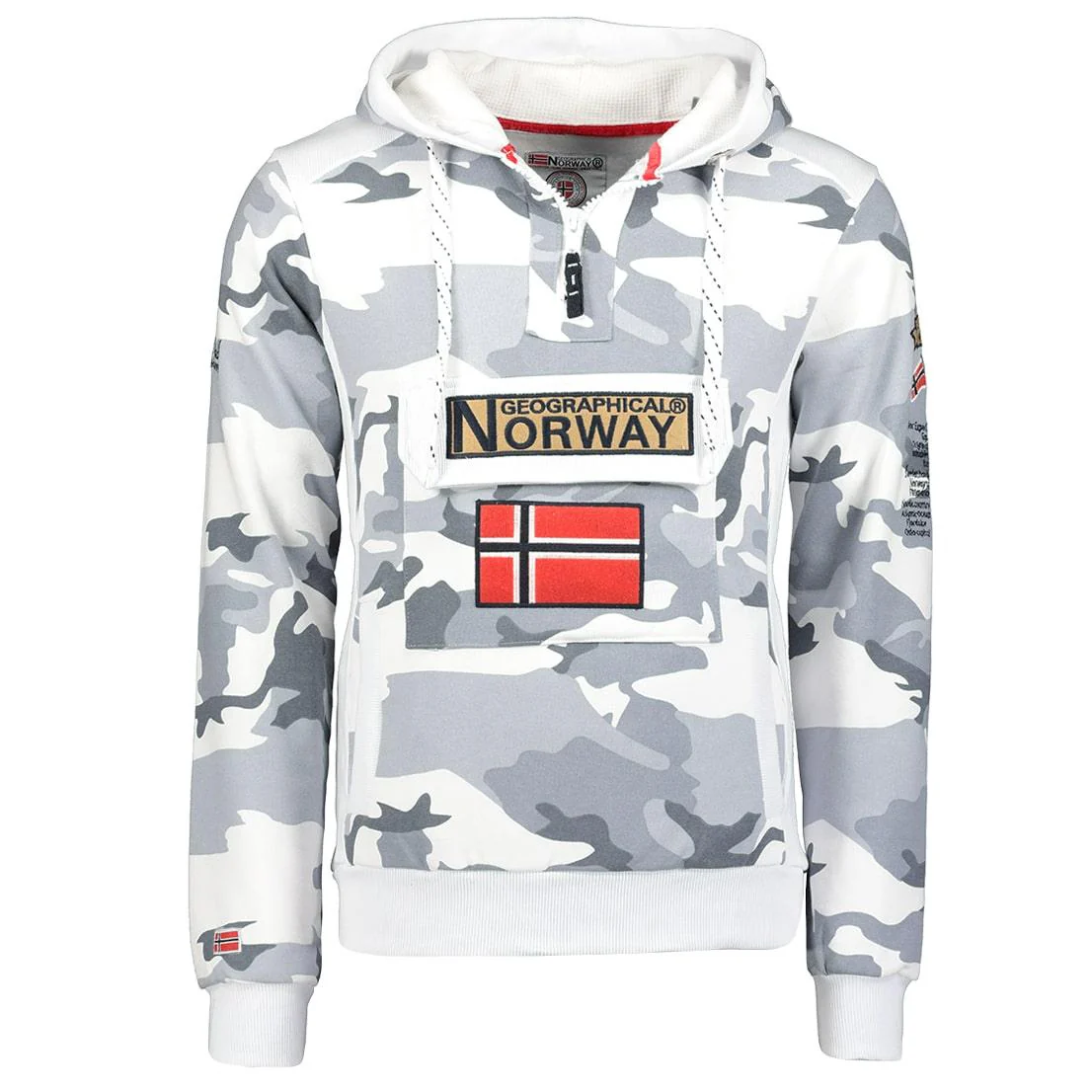 Sudadera De Hombre Gymclass Blanco Camo