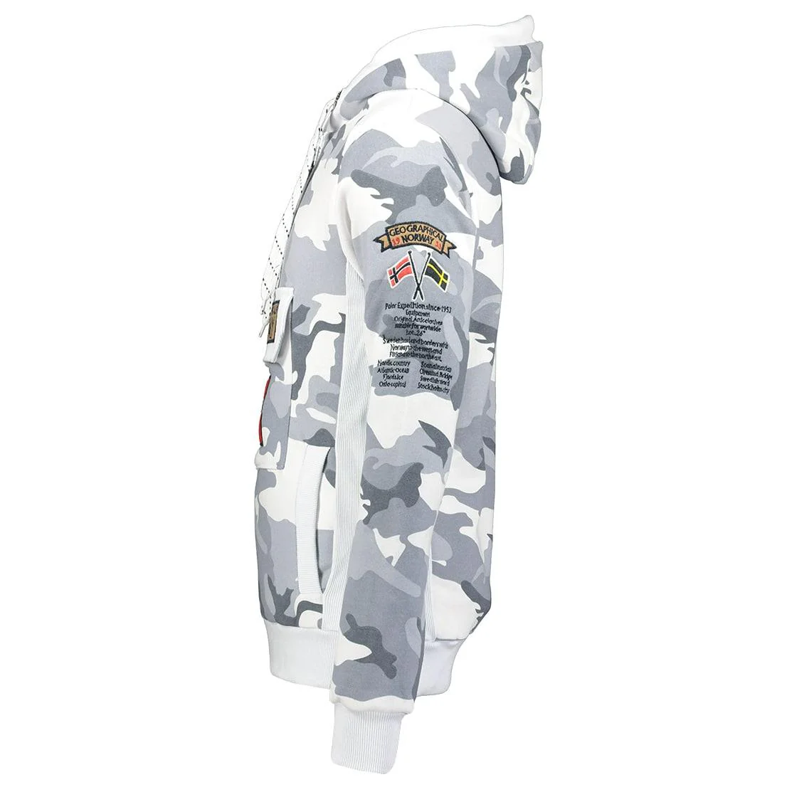 Sudadera De Hombre Gymclass Blanco Camo - Image 3