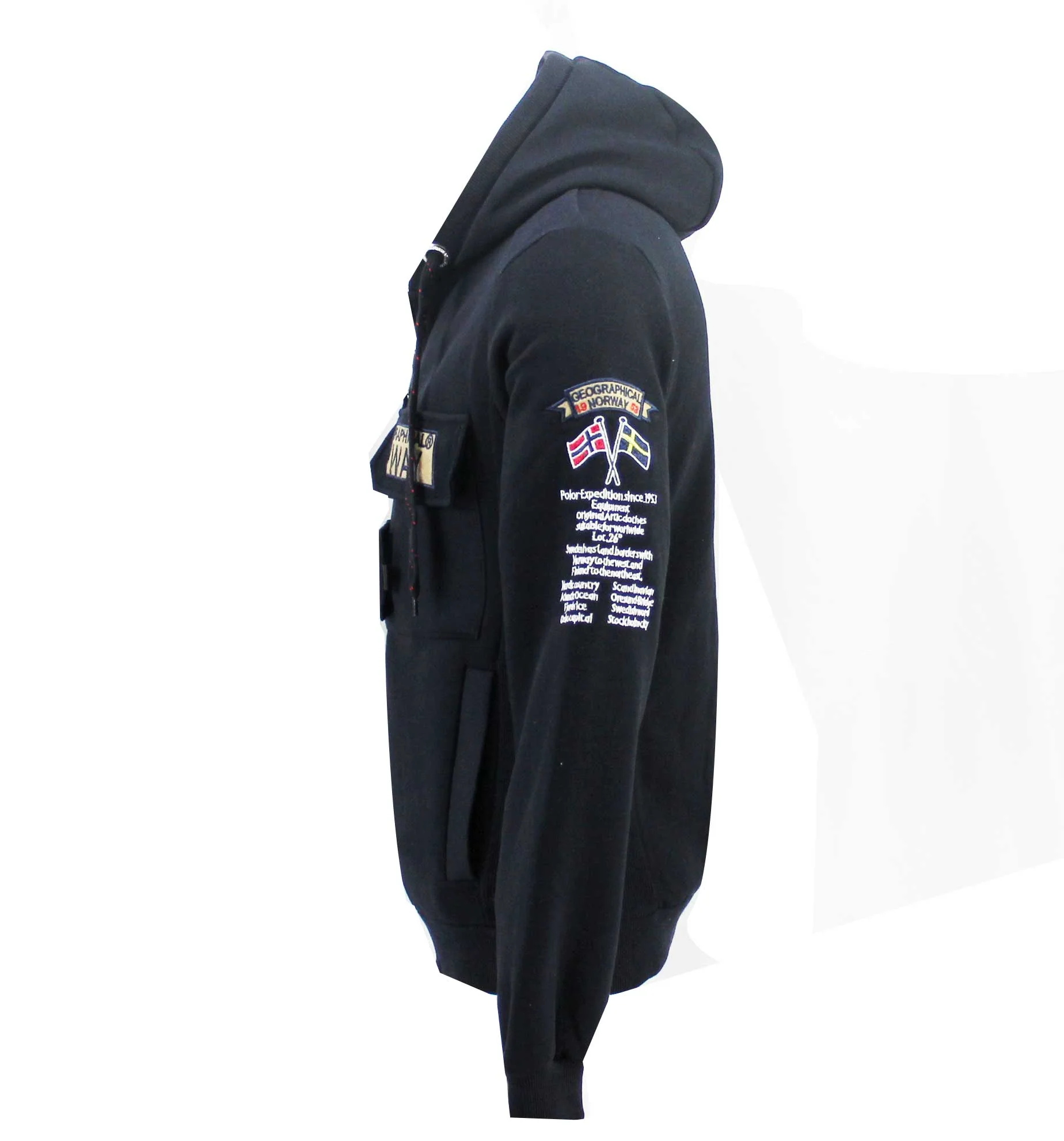 Sudadera De Hombre Gymclass Full Zip Azul Marino - Image 3