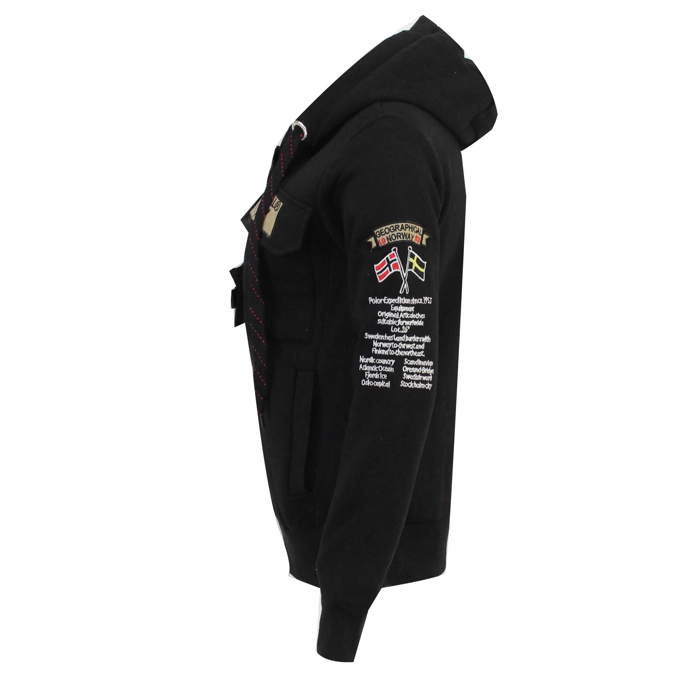 Sudadera De Hombre Gymclass Full Zip Negro - Image 3