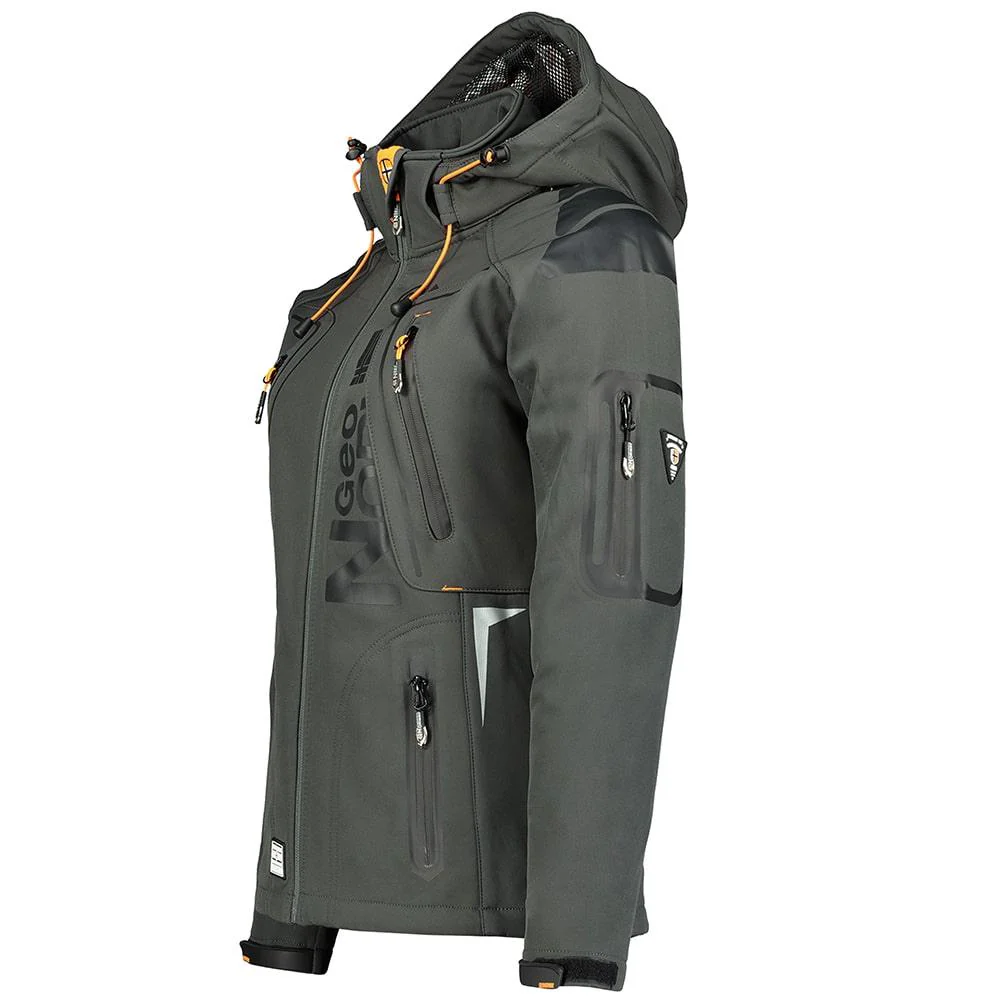 Softshell De Mujer Tisland Gris Oscuro / Naranja - Image 3