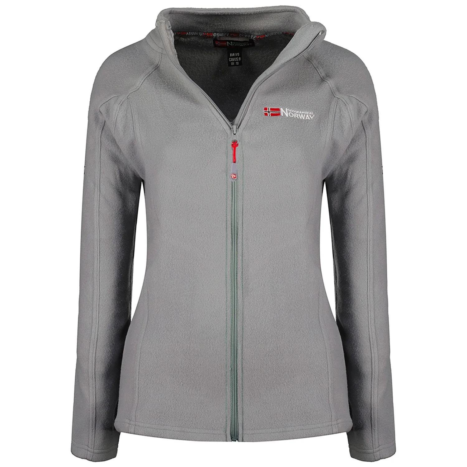Polar De Mujer Tug Full Zip Gris Claro